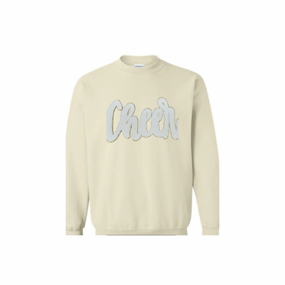 Cheer, White Chenille Patch