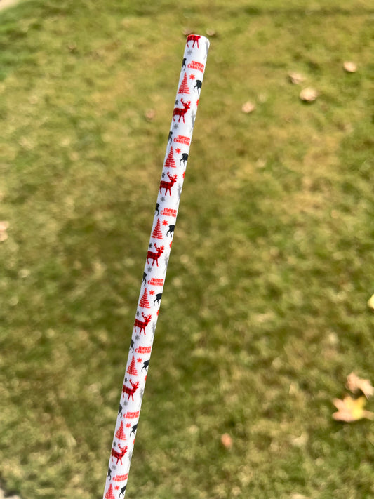 Christmas Deer Straw