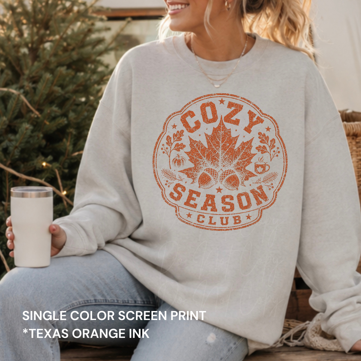Cozy Season Club *Single Color Screenprint Texas Orange Ink