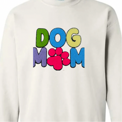 Dog Mom, Colorful Chenille Patch