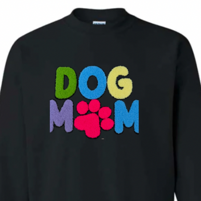 Dog Mom, Colorful Chenille Patch