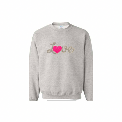 Love, Pink Heart, Sequin