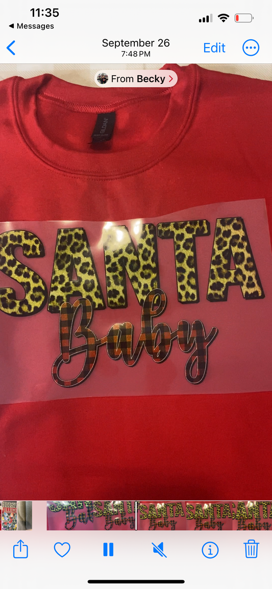 Santa Baby Leopard, Real Glitter