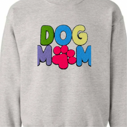 Dog Mom, Colorful Chenille Patch