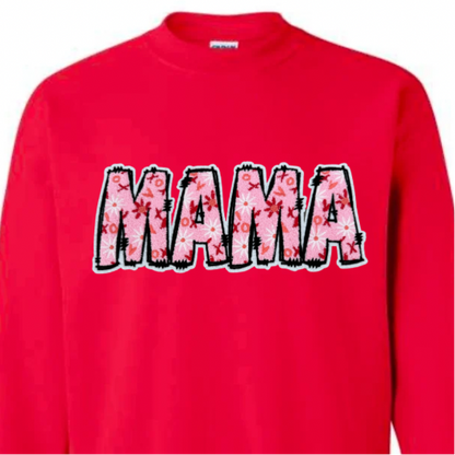 Mama, Pink XO, Chenille Patch