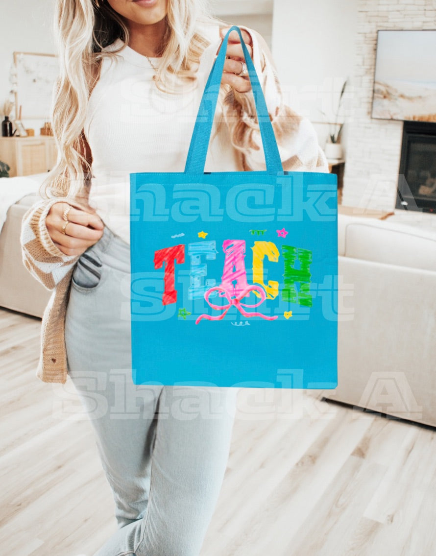 Teach Crayon, Small Tote Bag