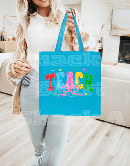 Teach Crayon, Small Tote Bag