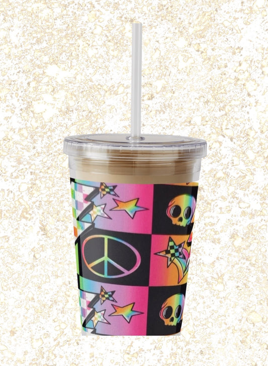 Neon Skelly, Large Coffee Koozie