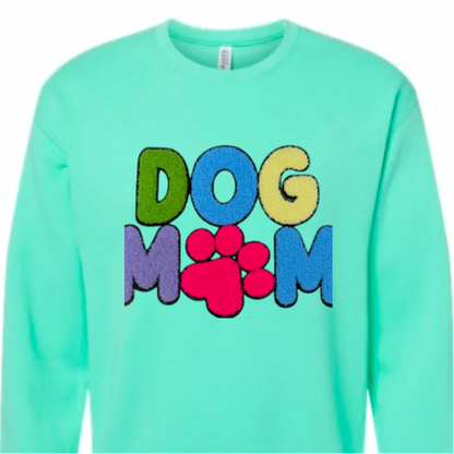 Dog Mom, Colorful Chenille Patch