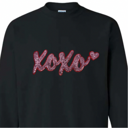 XOXO, Pink Sequin Patch