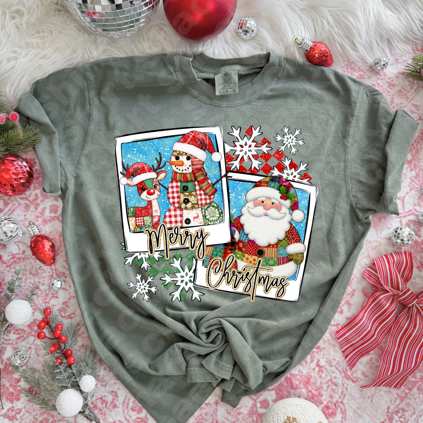 23D merry Christmas Polaroids ￼