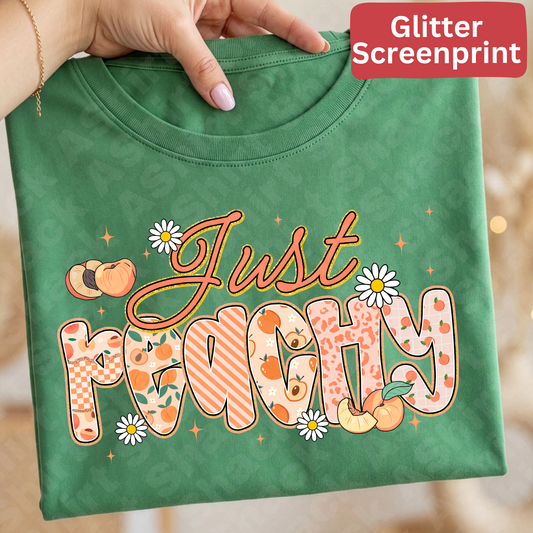 33E Just peachy (Glitter Screenprint)