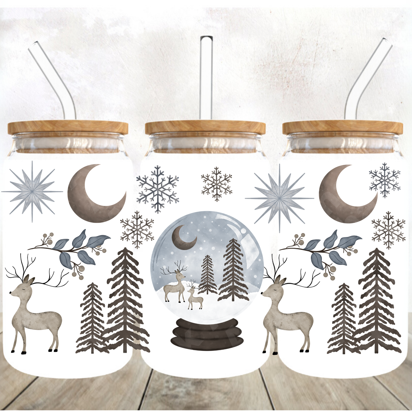 11.14 Cup Wrap #8 Snowglobe Deer