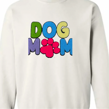 Dog Mom, Colorful Chenille Patch