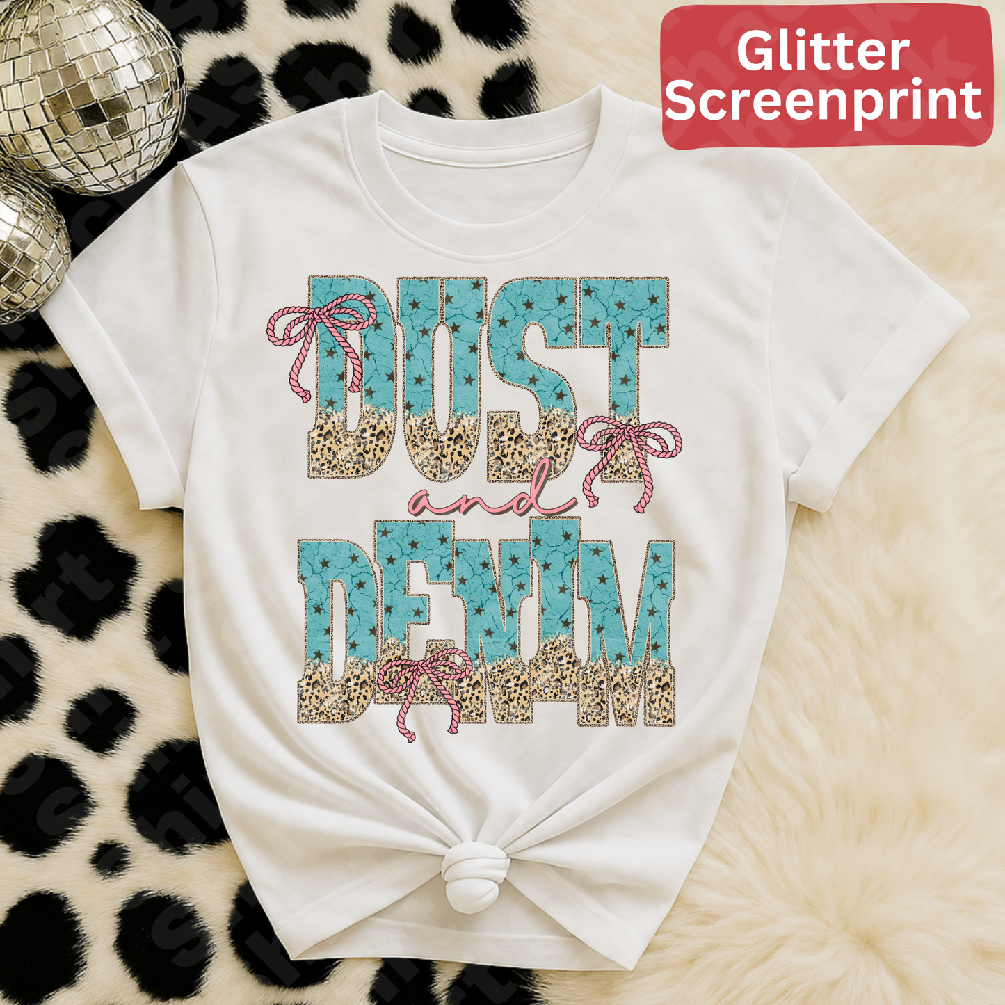 235 Dust and Denim (Glitter Screenprint)