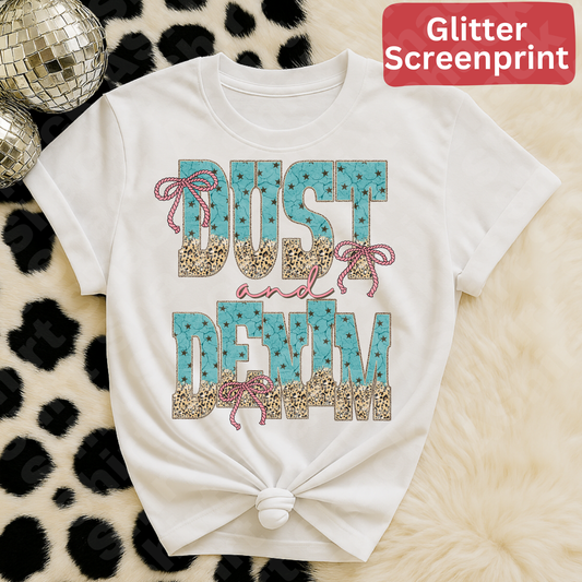 235 Dust and Denim (Glitter Screenprint)