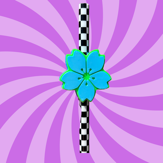 Blue and green flower