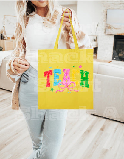 Teach Crayon, Small Tote Bag