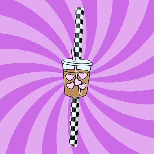 Iced Coffee with Heart Cubes