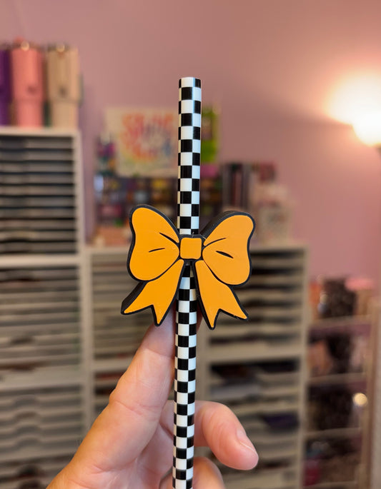 Orange / Black Bow