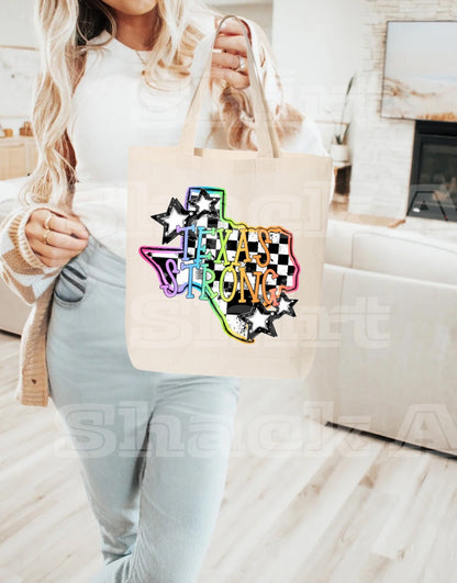 Texas Strong, Neon—Tote Bag
