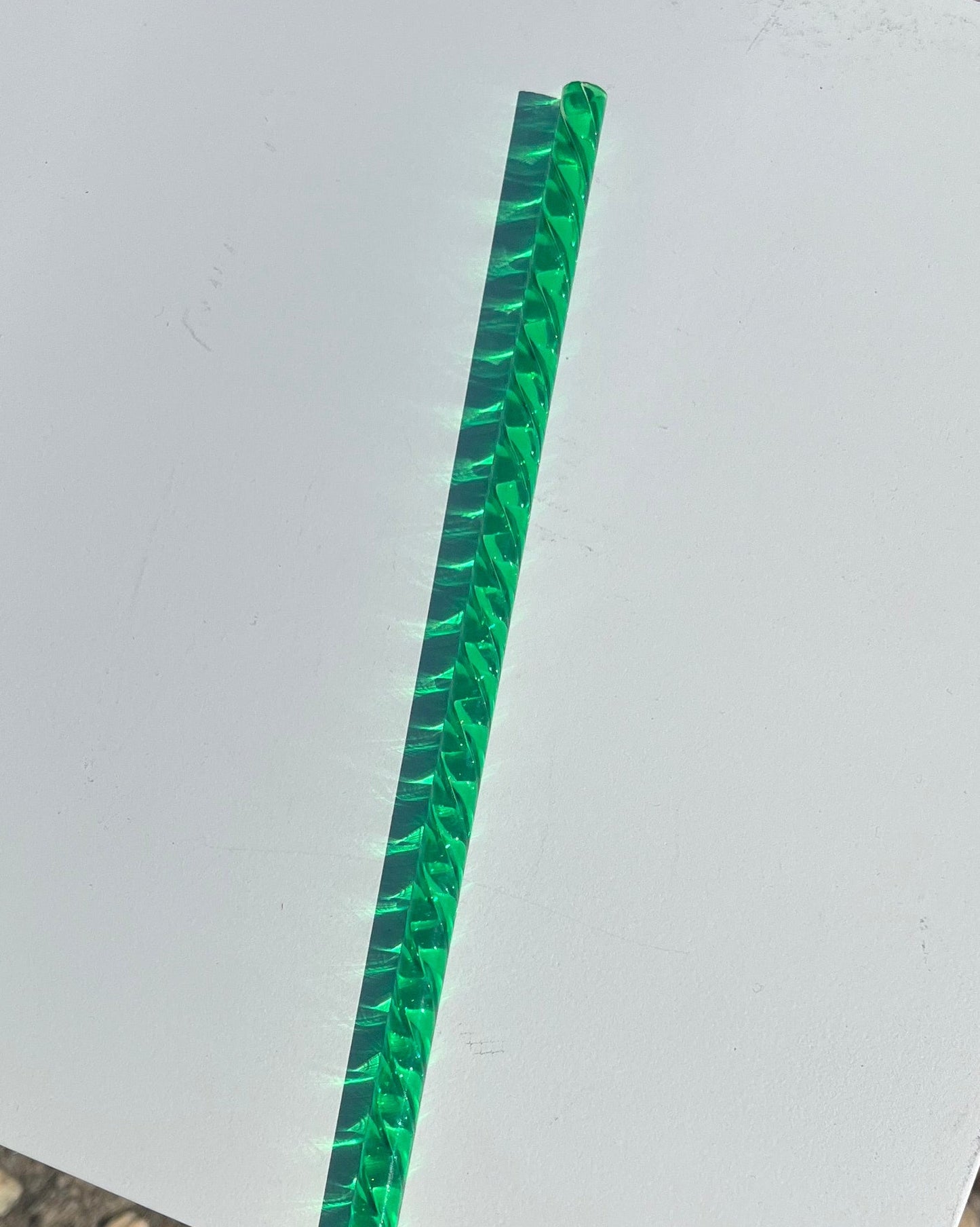 Green Swirl Straw
