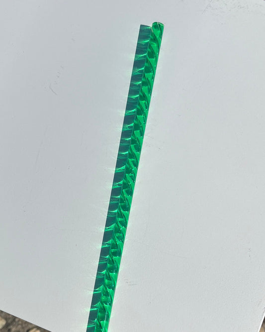 Green Swirl Straw