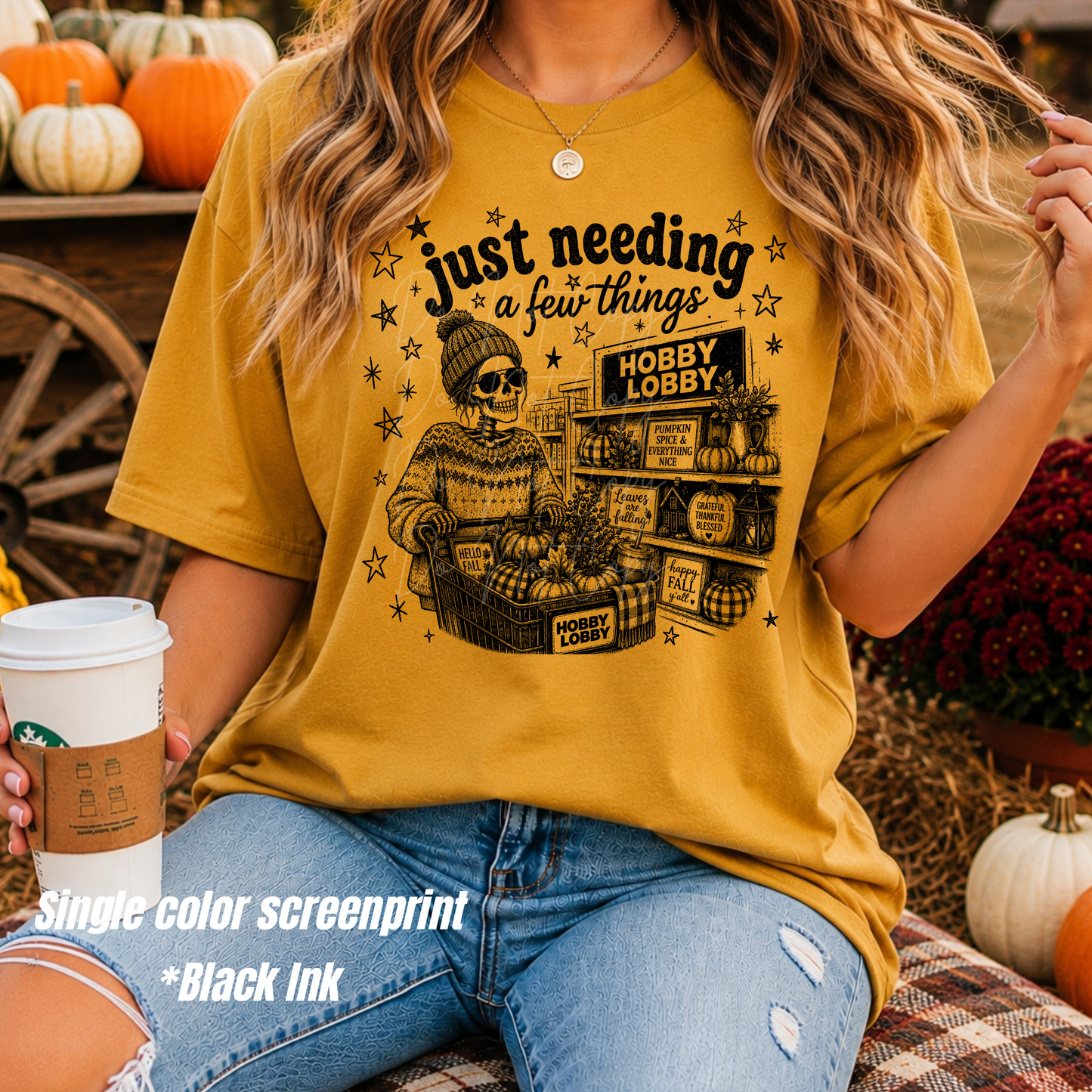 Just needing a few things **SINGLE COLOR SCREEN PRINT BLACK INK**