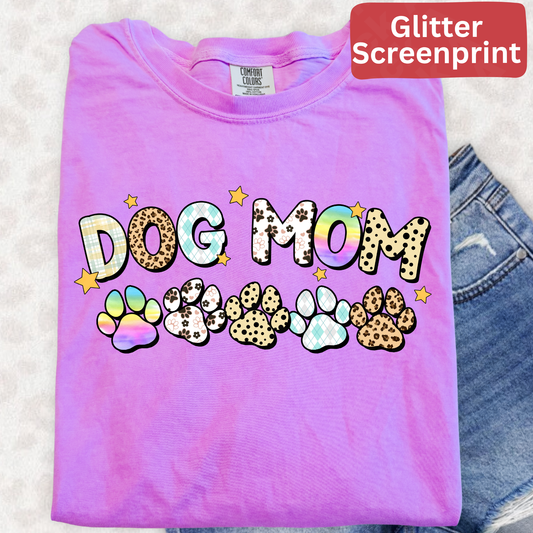 24B dog mom (Glitter screenprint)