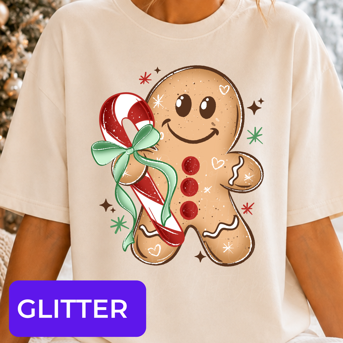 Candy Cane Gingerbread *Glitter