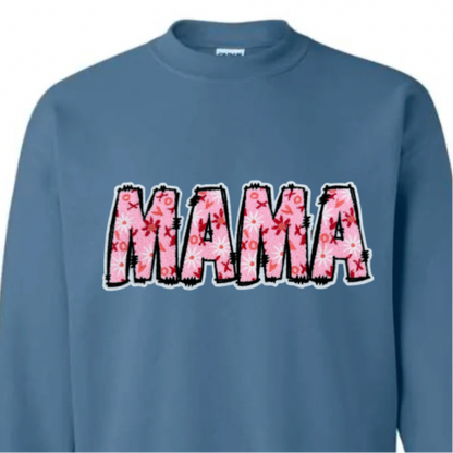 Mama, Pink XO, Chenille Patch