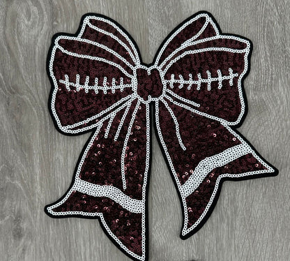 Football Bow Sequin