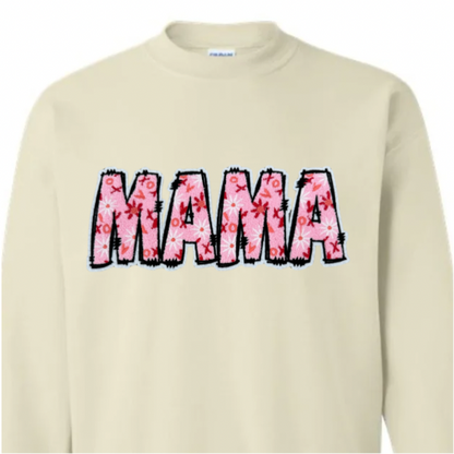 Mama, Pink XO, Chenille Patch