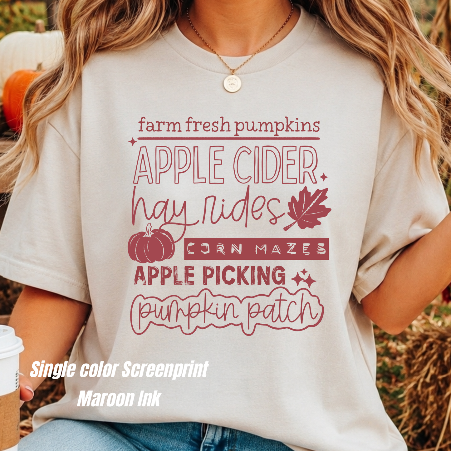 Apple Cider *Single Color Screenprint-Maroon Ink