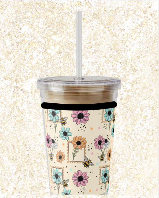 Flowers Coffee Koozie