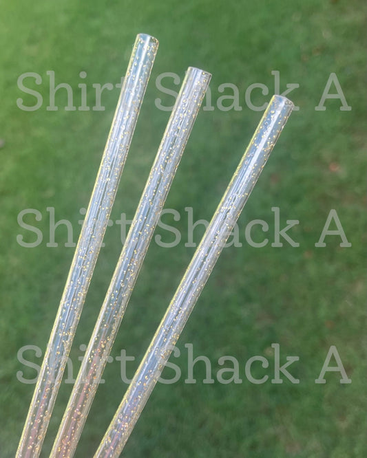Glitter, Gold Straws (3 pack)