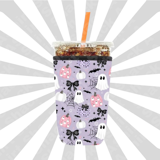 Large Koozie - Purple Halloween