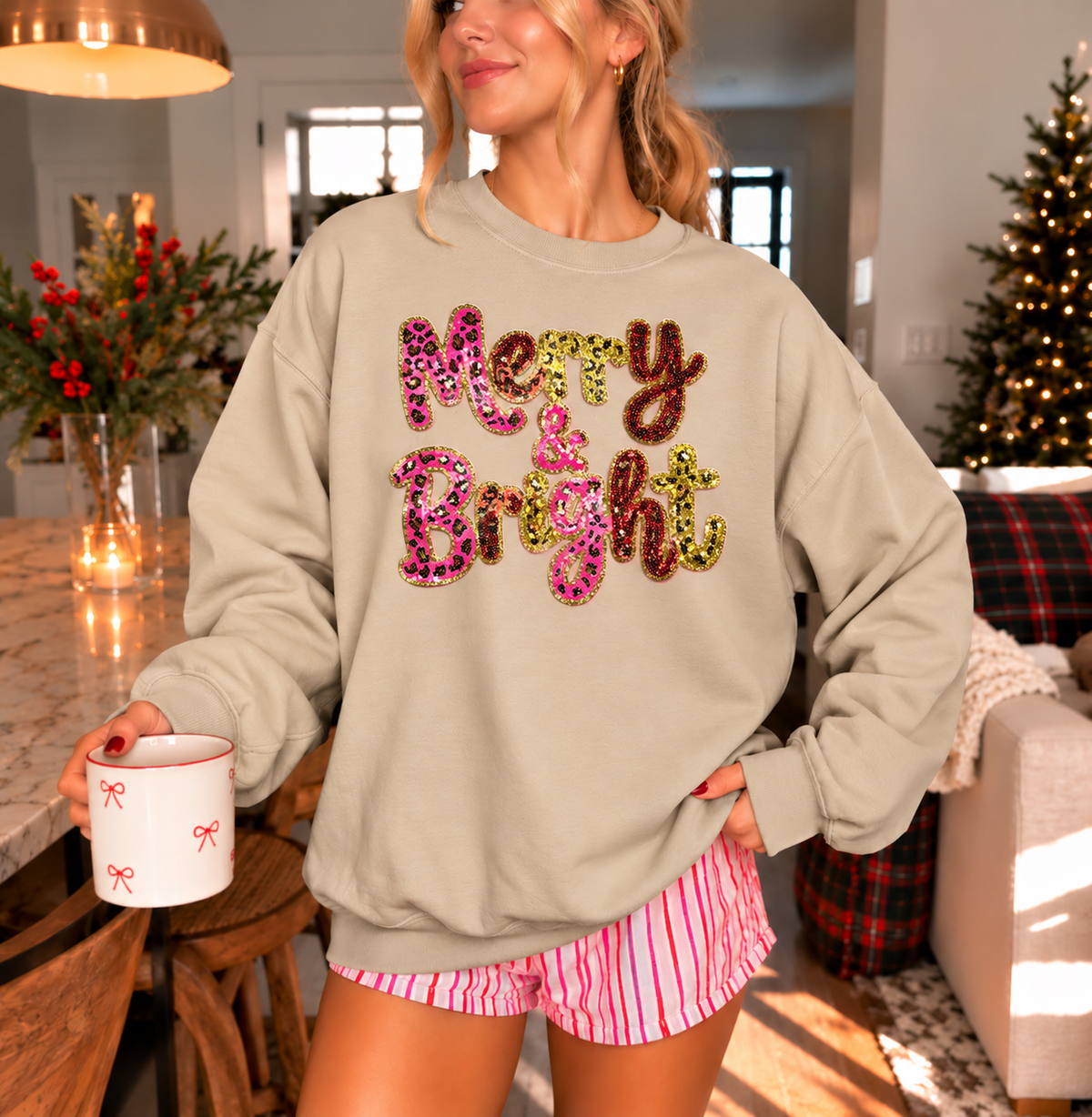 Merry & Bright Sequin Patch