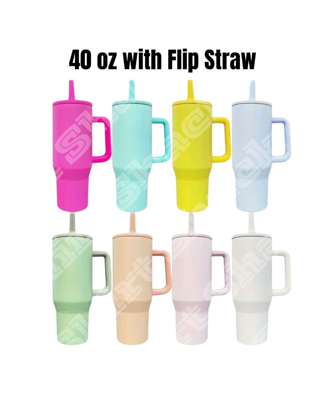 40oz Stainless Steel Tumbler with Flip Straw
