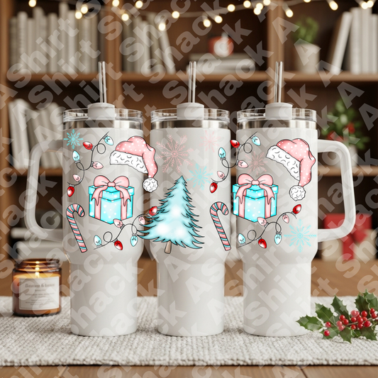 203 Pink & Teal Christmas -40oz
