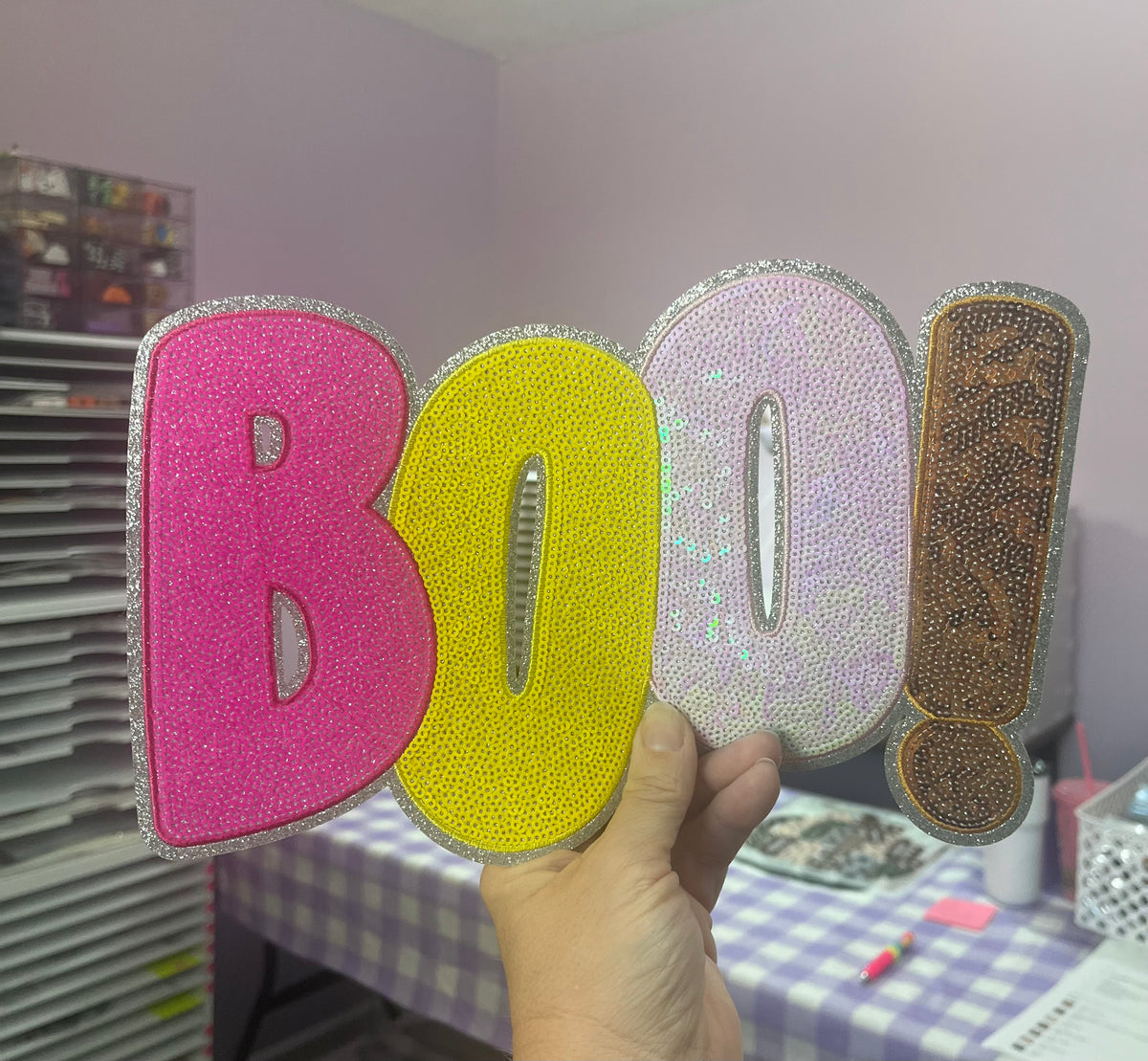 Boo Sequin Patch